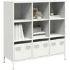 vidaXL Buffet haut blanc 101,5x39x103,5 cm acier
