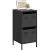vidaXL Buffet noir 35x39x73,5 cm acier laminé à froid