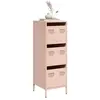 vidaXL Buffet haut rose 39x35x103,5 cm acier