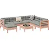 vidaXL Salon de jardin 8 pcs avec coussins sapin douglas solide