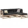 vidaXL Salon de jardin 4 pcs bois massif de pin