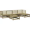 vidaXL Salon de jardin 6 pcs bois de pin imprégné