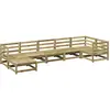 vidaXL Salon de jardin 7 pcs bois de pin imprégné