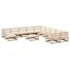 vidaXL Salon de jardin 12 pcs bois de pin massif