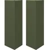 vidaXL Jardinières 2 pcs vert olive triangulaire 30x26x75 cm acier