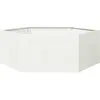 vidaXL Jardinière blanc hexagone 138x120x45 cm acier
