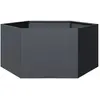 vidaXL Jardinière anthracite hexagone 104x90x45 cm acier
