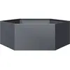 vidaXL Jardinière anthracite hexagone 138x120x45 cm acier