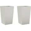 vidaXL Jardinières 2 pcs 45x45x75 cm acier inoxydable