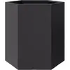 vidaXL Jardinière noir hexagone 46x40x45 cm acier