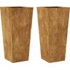 vidaXL Jardinières 2 pcs 35x35x75 cm acier corten