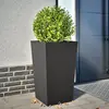vidaXL Jardinière noir 45x45x75 cm acier