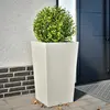 vidaXL Jardinière blanc 45x45x75 cm acier
