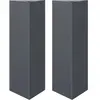 vidaXL Jardinières 2 pcs anthracite triangulaire 30x26x75 cm acier