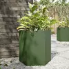 vidaXL Jardinière vert olive hexagone 46x40x45 cm acier