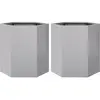 vidaXL Jardinières 2 pcs hexagone 46x40x45 cm acier galvanisé