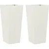 vidaXL Jardinières 2 pcs blanc 35x35x75 cm acier