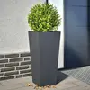 vidaXL Jardinières 2 pcs anthracite 35x35x75 cm acier