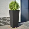 vidaXL Jardinières 2 pcs noir 35x35x75 cm acier