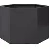 vidaXL Jardinière noir hexagone 69x60x45 cm acier