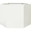 vidaXL Jardinière blanc hexagone 69x60x45 cm acier