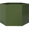 vidaXL Jardinière vert olive hexagone 69x60x45 cm acier