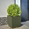 vidaXL Jardinière vert olive 50x50x50 cm acier