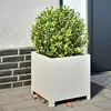Jardinières 2 pcs blanc 40x40x40 cm acier vidaXL