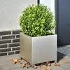 Jardinières 2 pcs 40x40x40 cm acier inoxydable vidaXL