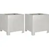 Jardinières 2 pcs 30x30x30 cm acier inoxydable vidaXL