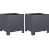 vidaXL Jardinières 2 pcs anthracite 30x30x30 cm acier