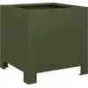 vidaXL Jardinière vert olive 30x30x30 cm acier