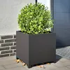 vidaXL Jardinière noir 50x50x50 cm acier