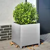 vidaXL Jardinière 50x50x50 cm acier galvanisé