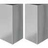 vidaXL Jardinières 2 pcs triangulaire 50x43x75 cm acier galvanisé