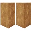 vidaXL Jardinières 2 pcs triangulaire 50x43x75 cm acier corten