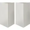 vidaXL Jardinières 2 pcs triangulaire 50x43x75 cm acier inoxydable