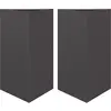 vidaXL Jardinières 2 pcs noir triangulaire 50x43x75 cm acier