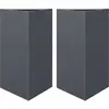 vidaXL Jardinières 2 pcs anthracite triangulaire 50x43x75 cm acier