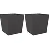 vidaXL Jardinières 2 pcs noir 50x50x50 cm acier