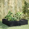 vidaXL Lit surélevé de jardin noir 100x100x25 cm acier