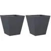 vidaXL Jardinières 2 pcs anthracite 30x30x30 cm acier