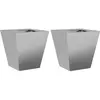 vidaXL Jardinières 2 pcs 30x30x30 cm acier galvanisé