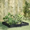 vidaXL Lit surélevé de jardin noir 100x100x26 cm acier