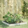 vidaXL Lit surélevé de jardin blanc 100x100x18,5 cm acier