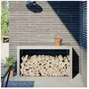 vidaXL Portant de bois de chauffage 100x40x60 cm acier inoxydable