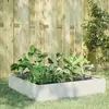 vidaXL Lit surélevé de jardin blanc 100x100x33,5 cm acier