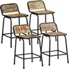 vidaXL Tabourets de bar lot de 4 46x35,5x70cm bois massif récupération