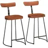 vidaXL Tabourets de bar lot de 2 49x43x88 cm bois de manguier massif