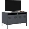 vidaXL Meuble TV anthracite 68x39x43,5 cm acier laminé à froid